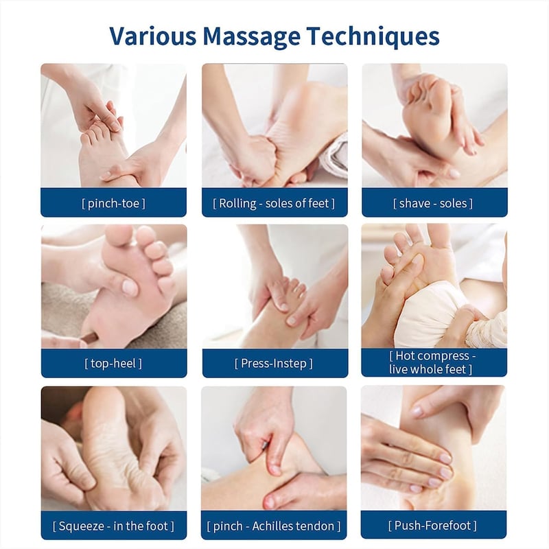 DEDAKJ fekete shiatsu lábmasszírozó hővel és léghullámos kompresszióval, állítható intenzitás, gyúró masszázs, keringésfokozás