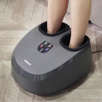 DEDAKJ fekete shiatsu lábmasszírozó hővel és léghullámos kompresszióval, állítható intenzitás, gyúró masszázs, keringésfokozás 1