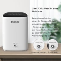 DEDAKJ Hordozható Oxigénkoncentrátor 1-7L/min Atomizációs Funkcióval 3