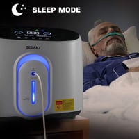 DEDAKJ Hordozható Oxigénkoncentrátor 30-90% Tisztaságú 1-8 L/min Otthoni Oxigénellátó - Grey 5