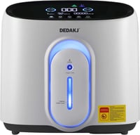 DEDAKJ Hordozható Oxigénkoncentrátor 30-90% Tisztaságú 1-8 L/min Otthoni Oxigénellátó - Grey 1