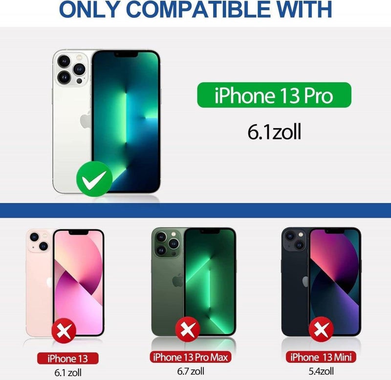 iPhone 13 Pro Fekete Bőr Pénztárcatartó Tok Kártyatartóval és Állvánnyal