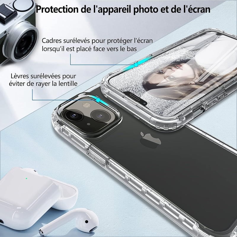 iPhone 13 Átlátszó Szilikon Tok - 360°-os Ütésálló Védelem