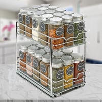 Alouweekuky 24 db-os Szögletes Fűszertartó Készlet 120ml-es Üvegekkel, Szórófedéllel és Kiegészítőkkel 7
