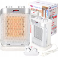 Dedra kerámia ventilátoros fűtőtest 1500W fehér, 3 fokozat, termosztát, kompakt 2