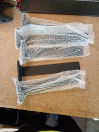 WELDUN Fali Polctartó Konzol 25 cm Fekete Acél, L-alakú Nagy Teherbírású Tartókonzol 5 db (1 db hiányzik), Ipari Stílusú, Csavarokkal 4