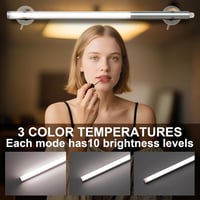 Iluminare oglindă LED Deecam 35cm, variator cu 10 trepte, argintiu, USB - Silver 2