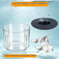 Mini tocător electric DEECOZY 350 ml, încărcare USB, cu 6 lame din oțel inoxidabil, cu lingură, albastru – pentru ceapă, fructe, nuci, carne 7