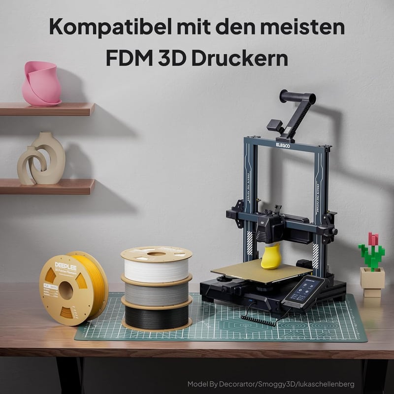 Deeplee PLA Filament 1.75mm Kékszürke 1kg 3D Nyomtatóhoz - 1 kg, blue / grey