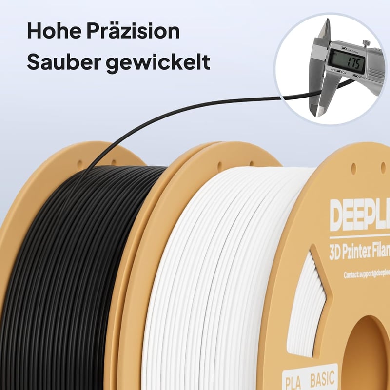 Deeplee PLA Filament 1.75mm Kékszürke 1kg 3D Nyomtatóhoz - 1 kg, blue / grey