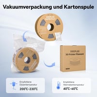 Deeplee Rapid PLA+ 3D nyomtató filament 1,75 mm, 1 kg - szürke 6