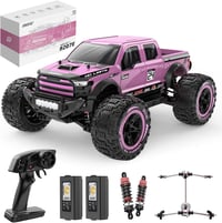 DEERC 1:10 4X4 RC Monster Truck 48km/h Rózsaszín Terepjáró 2 Akkumulátor 1