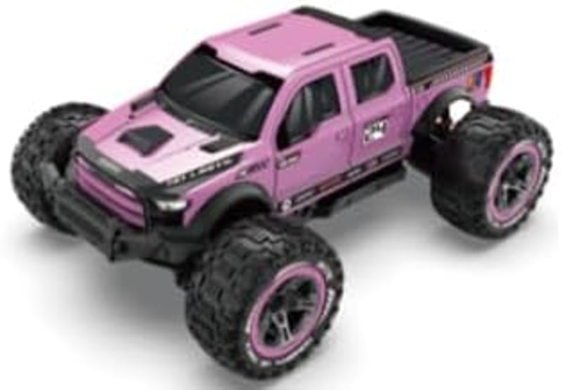 DEERC 1:10 4X4 RC Monster Truck 48km/h Rózsaszín Terepjáró 2 Akkumulátor