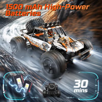 DEERC 1:10 RC Monster Truck 48 km/h 4X4 LED világítással, 2 akkumulátor, 2.4 GHz 5
