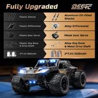 DEERC 1:14 40km/h Távirányított Terepjáró 4x4 LED Fénnyel, Gyors RC Autó Fiúknak 6