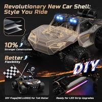 DEERC 1:14 40km/h Távirányított Terepjáró 4x4 LED Fénnyel, Gyors RC Autó Fiúknak 5