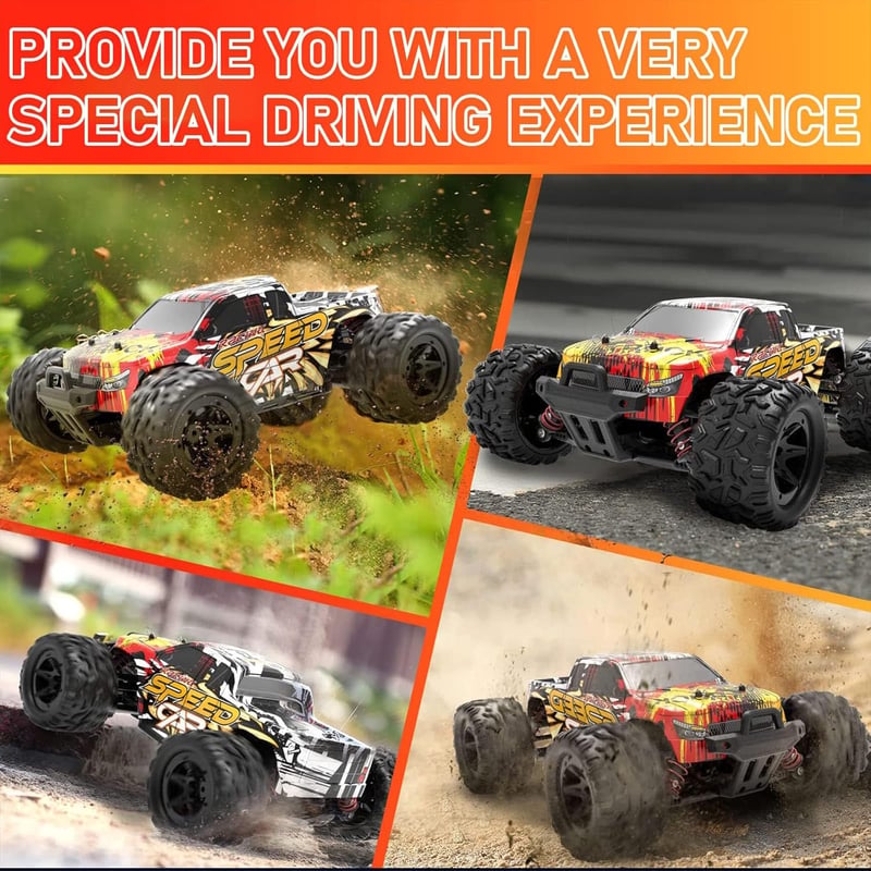 DEERC 9310 Távirányítós Autó 1:18 Méretarány 30+ km/h Sebesség 4WD Terepjáró RC Monster Truck Játék Fiúknak