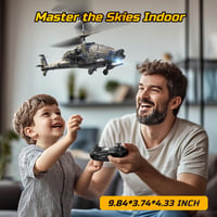 DEERC RC Helikopter 2.4 GHz Távirányítóval, 30 Perc Repülési Idő, 2 Akkumulátor, LED Világítás, Magasságtartó Funkcióval, 14+ Éveseknek 7