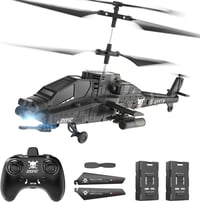 DEERC RC Helikopter 2.4 GHz Távirányítóval, 30 Perc Repülési Idő, 2 Akkumulátor, LED Világítás, Magasságtartó Funkcióval, 14+ Éveseknek 1