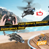 DEERC RC Helikopter 2.4 GHz Távirányítóval, 30 Perc Repülési Idő, 2 Akkumulátor, LED Világítás, Magasságtartó Funkcióval, 14+ Éveseknek 5