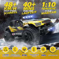 DEERC Távirányítós Autó 1:10 Világítással 48 km/h 4WD Terepjáró Monster Crawler 2 Akkuval 40 Perc Játékidő 2 Karosszéria Felnőtt Gyerek 2
