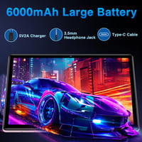 10-palcový tablet DEERTiME s Androidom 14, 20 GB RAM + 128 GB ROM, WiFi 6, 5G, osemjadrový procesor, Widevine L1, Bluetooth 5.0, s klávesnicou, myšou a 6