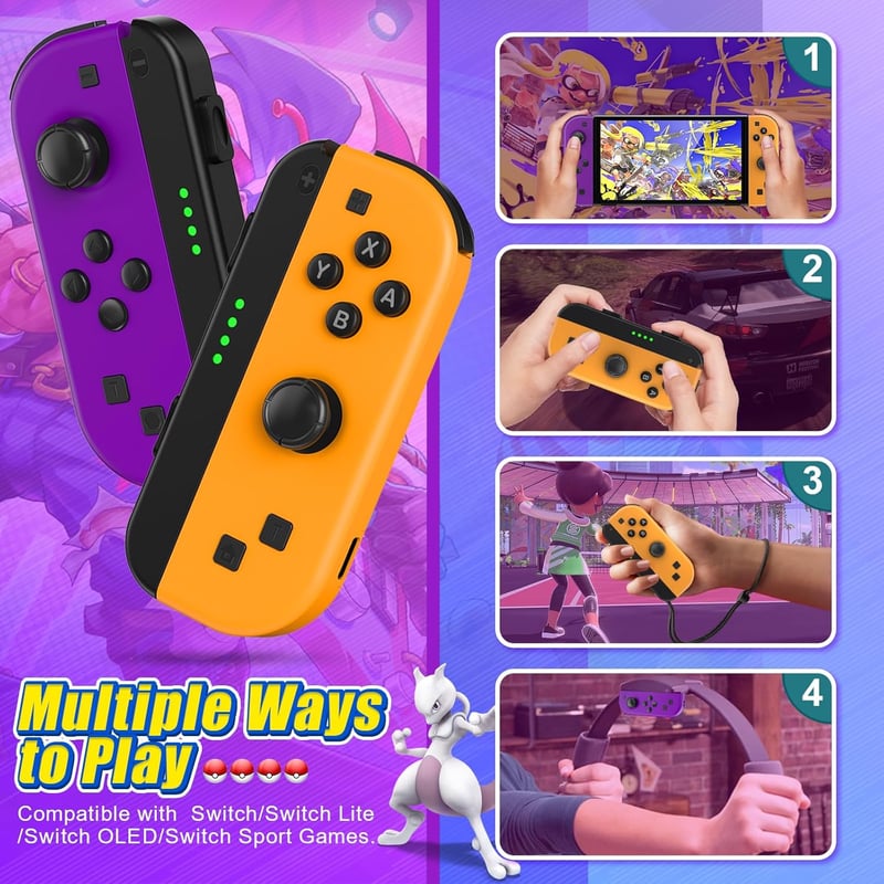 Bonacell vezeték nélküli kontroller szett Switch-hez, turbó és ébresztés funkcióval