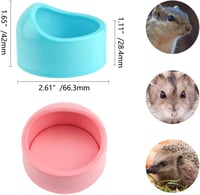 Kerámia etetőtál szett rágcsálóknak - 4 db rózsaszín és kék 5