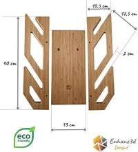 Enhanc3d Designs bambusz sícipő fali tartó modern design 2 db-hoz 9