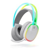 Bezdrôtové herné slúchadlá Defender Tsunami – 40-hodinová výdrž batérie, 2,4 GHz a Bluetooth, 7.1 priestorový zvuk, mikrofón s potlačením hluku, kompatibilné s PS5/PS4/Switch/PC, biele 8