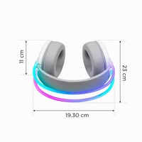 Bezdrôtové herné slúchadlá Defender Tsunami – 40-hodinová výdrž batérie, 2,4 GHz a Bluetooth, 7.1 priestorový zvuk, mikrofón s potlačením hluku, kompatibilné s PS5/PS4/Switch/PC, biele 9