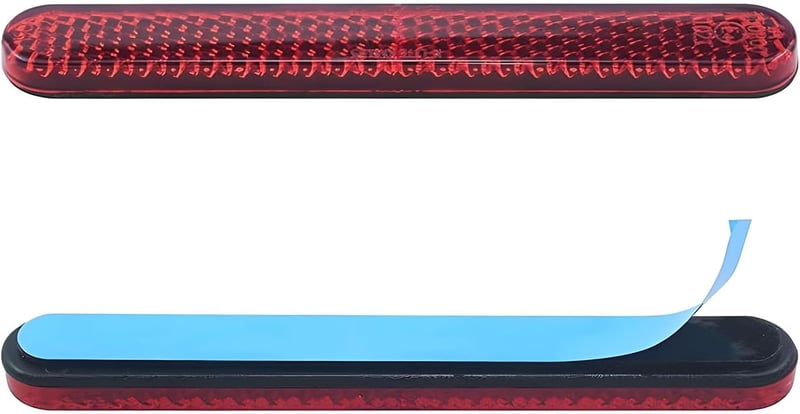 Defresit Téglalap Alakú Piros Fényvisszaverő Prizma Motorkerékpárhoz és Kerékpárhoz - Öntapadós, Vízálló, 100x13x7mm, 2db