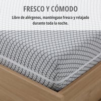 Degrees Home Teide 150cm Matracvédő Huzat Cipzárral Antiacari Szürke - Bett 150 cm, Gray 3