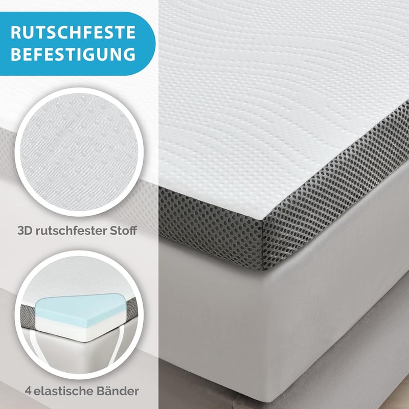 Degrees of Comfort Topper 140x200 cm, 10 cm, H2 & H3 Gél Memory Foam Matractopper