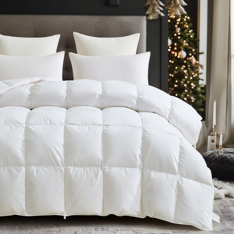 Degrees of Comfort Négyévszakos Paplan 155x220 cm, 90% Pehely 10% Toll, 780g Töltet, 100% Pamut Huzat, Antiallergén, Légáteresztő