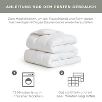Páperový paplón Degrees of Comfort 135x200 cm, výplň 50 % páperie a 50 % perie, zimný paplón, poťah zo 100 % bavlny, vhodný pre alergikov, Oeko-Tex 100 8