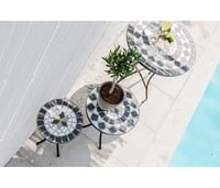 Suport de flori din mozaic Dehner Diana, maro/gri/alb, Ø 41 cm, înălțime 50 cm 2