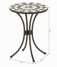 Suport de flori din mozaic Dehner Diana, maro/gri/alb, Ø 41 cm, înălțime 50 cm 3