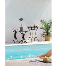 Suport de flori din mozaic Dehner Diana, maro/gri/alb, Ø 41 cm, înălțime 50 cm 6