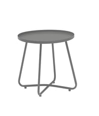 Prístavný stolík Dehner Ibiza, priemer 45 cm, výška 45 cm, práškovo lakovaná oceľ, antracitová 1