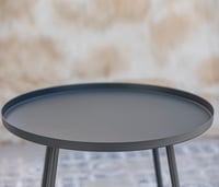 Prístavný stolík Dehner Ibiza, priemer 45 cm, výška 45 cm, práškovo lakovaná oceľ, antracitová 5