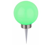 Dehner Solárna guľová lampa s bodcom a meničom farieb, Ø 30 cm, plast, biela 3