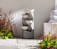 Vrtna fontana Dehner Salo s LED rasvjetom, cca 81 x 34 x 33 cm, poliresin, siva 6
