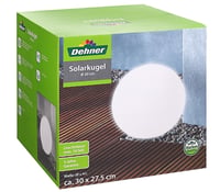 Dehner Solar Gömb Lámpa, Ø 30 cm, Valódi Üveg Hatású, Átlátszó, Kültéri Napelemes Dekoráció 3