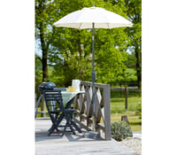 Umbrelă de soare Dehner Vido, Ø 150 cm, aluminiu/poliester, crem, dimensiune mică 3