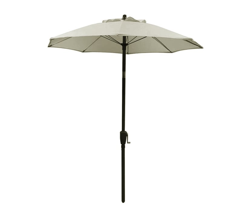 Umbrelă de soare Dehner Vido, Ø 150 cm, aluminiu/poliester, crem, dimensiune mică