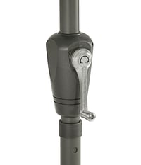 Umbrelă de soare Dehner Vido, Ø 150 cm, aluminiu/poliester, crem, dimensiune mică 6