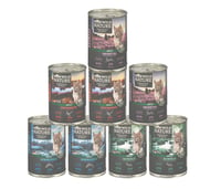 Set degustare hrană umedă pentru pisici Dehner Wild Nature, fără cereale, pentru pisici adulte, pește, vânat, pasăre, iepure, 8 x 400 g conserve (3,2 kg) 1