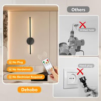 Dehobo LED fali lámpa távirányítóval, 60 cm, dimmer, 3 színhőmérséklet, vezeték nélküli 2