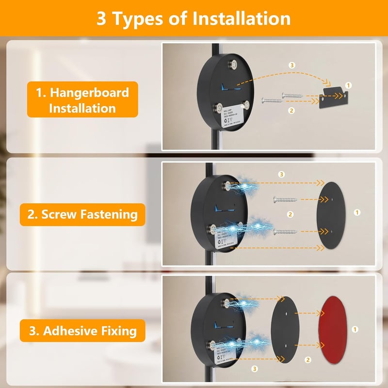 Dehobo LED fali lámpa távirányítóval, 60 cm, dimmer, 3 színhőmérséklet, vezeték nélküli